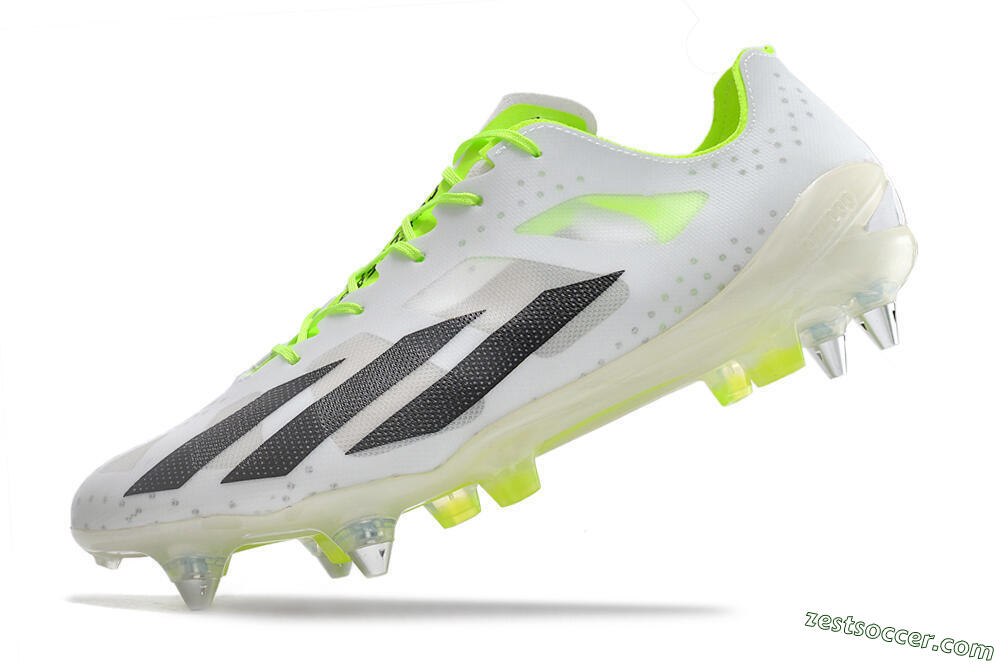 Adidas X Crazyfast.1 SG Low-Tops Soccer Cleats - White/Black/Green 5