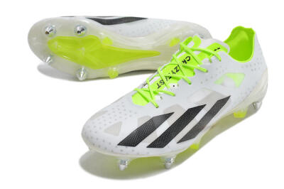 Adidas X Crazyfast.1 SG Low-Tops Soccer Cleats - White/Black/Green