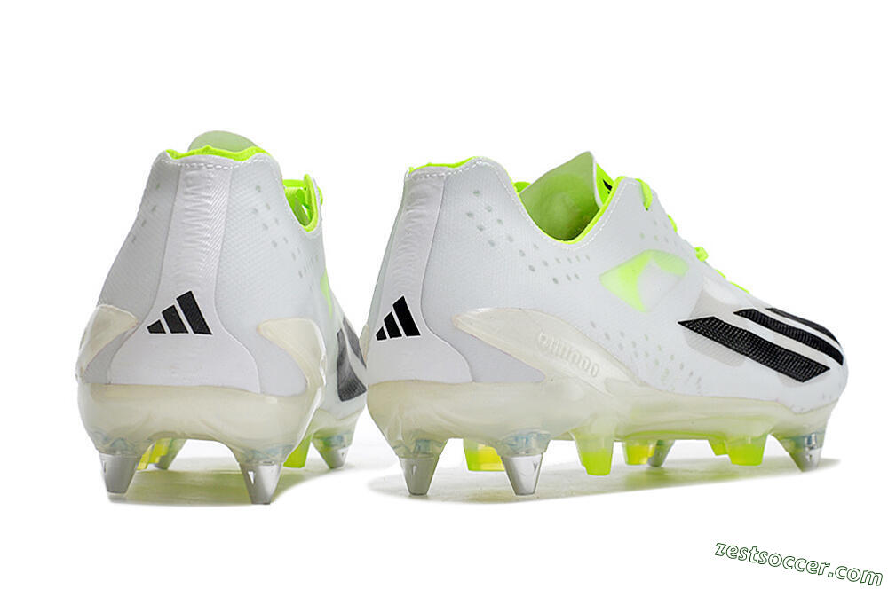 Adidas X Crazyfast.1 SG Low-Tops Soccer Cleats - White/Black/Green 6