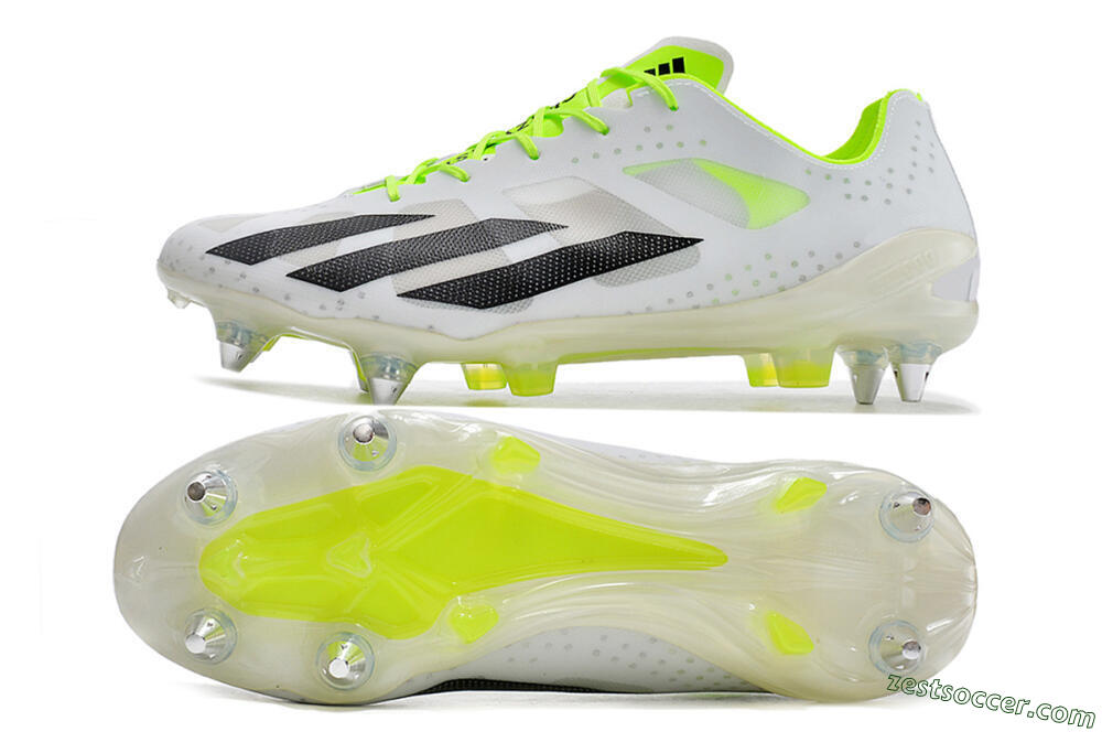 Adidas X Crazyfast.1 SG Low-Tops Soccer Cleats - White/Black/Green 1