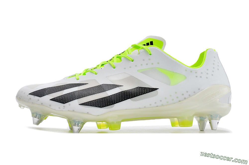 Adidas X Crazyfast.1 SG Low-Tops Soccer Cleats - White/Black/Green 2