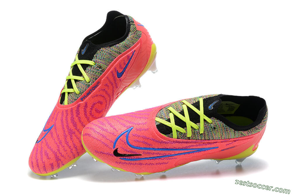 Nike Phantom GX Elite FG Low-Tops Soccer Cleats - Red/Blue/Yellow/Black 6