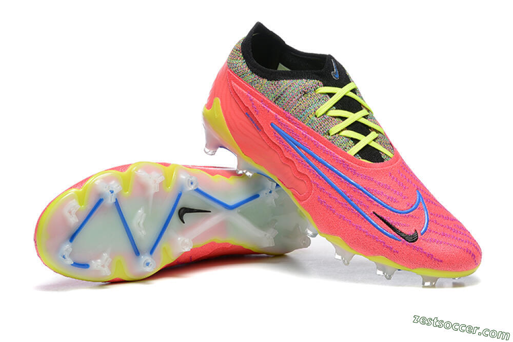Nike Phantom GX Elite FG Low-Tops Soccer Cleats - Red/Blue/Yellow/Black 4