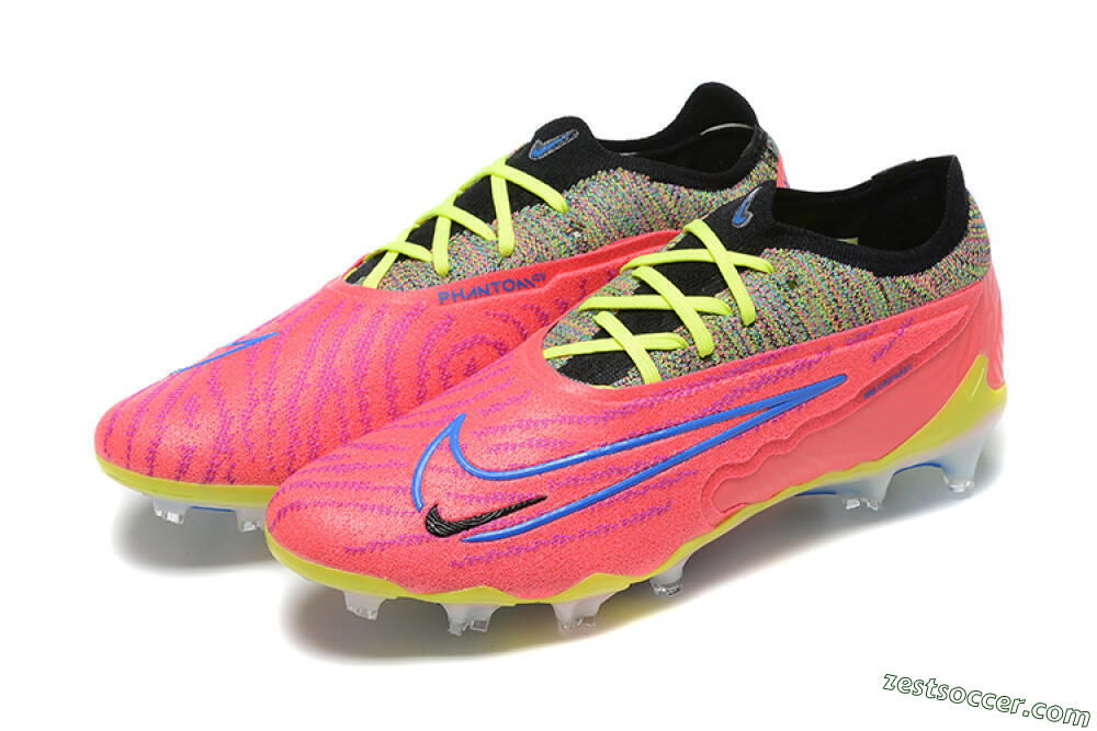 Nike Phantom GX Elite FG Low-Tops Soccer Cleats - Red/Blue/Yellow/Black 5