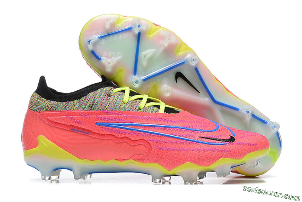 Nike Phantom GX Elite FG Low-Tops Soccer Cleats - Red/Blue/Yellow/Black 0
