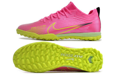 Nike Air Zoom Mercurial Vapor 15 Pro TF Low-Tops Soccer Shoes - Pink/Yellow/Green/Black