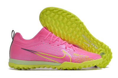 Nike Air Zoom Mercurial Vapor 15 Pro TF Low-Tops Soccer Shoes - Pink/Yellow/Green/Black