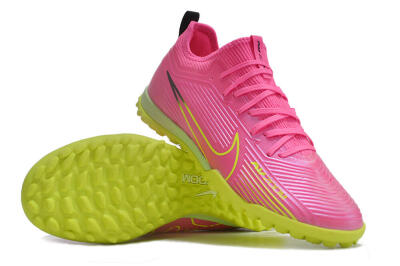 Nike Air Zoom Mercurial Vapor 15 Pro TF Low-Tops Soccer Shoes - Pink/Yellow/Green/Black