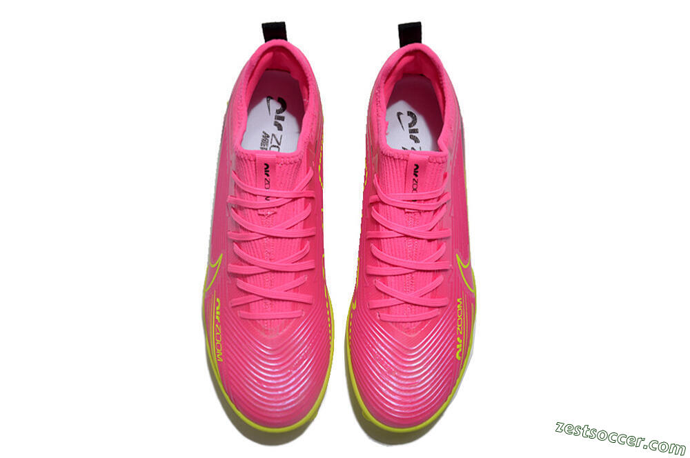 Nike Air Zoom Mercurial Vapor 15 Pro TF Low-Tops Soccer Shoes - Pink/Yellow/Green/Black 4