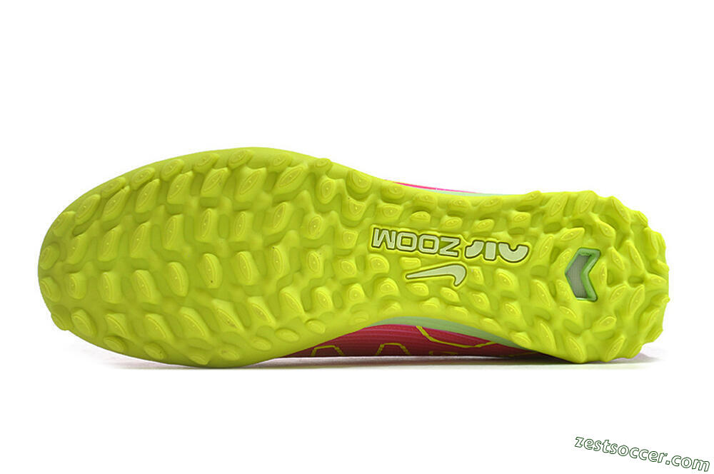 Nike Air Zoom Mercurial Vapor 15 Pro TF Low-Tops Soccer Shoes - Pink/Yellow/Green/Black 6