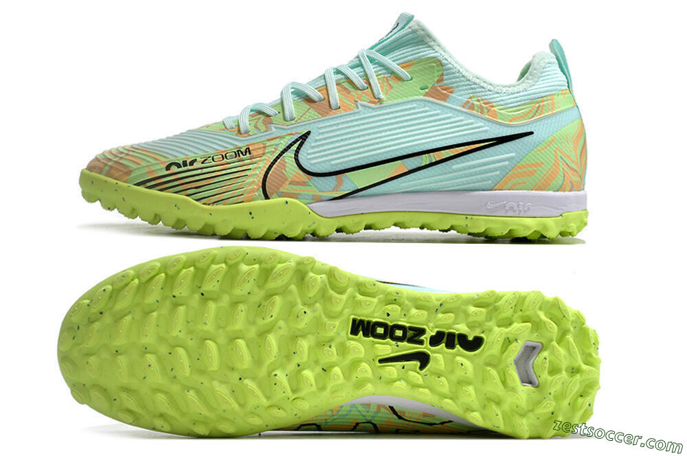 Nike Air Zoom Mercurial Vapor 15 Pro TF Low-Tops Soccer Shoes - Jade/Yellow/Black 1