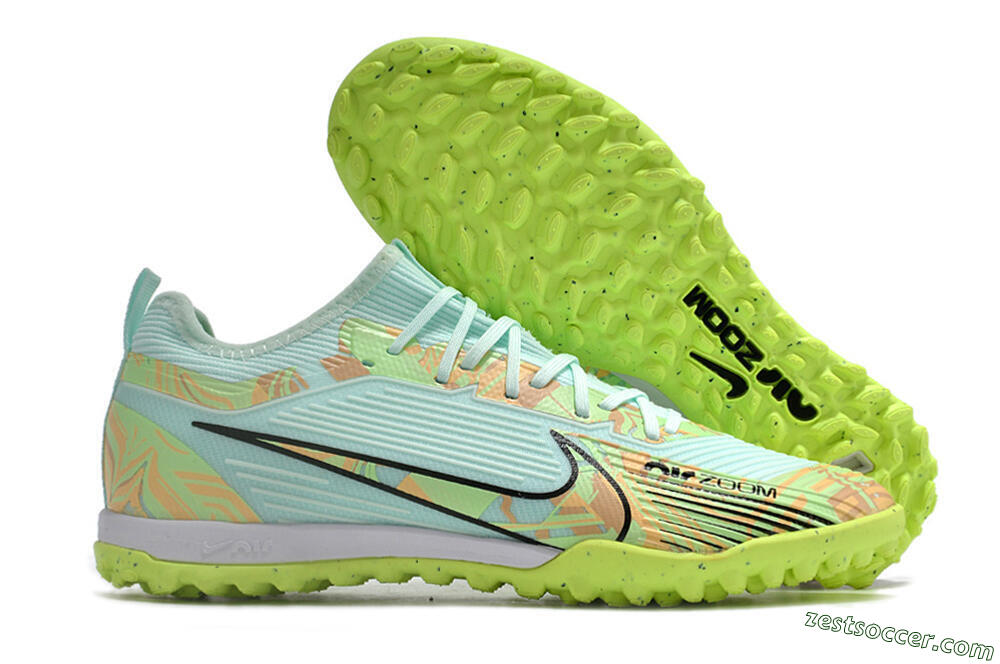 Nike Air Zoom Mercurial Vapor 15 Pro TF Low-Tops Soccer Shoes - Jade/Yellow/Black 0
