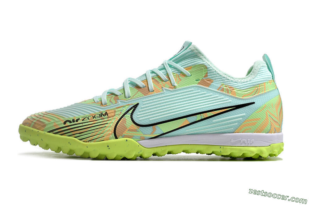 Nike Air Zoom Mercurial Vapor 15 Pro TF Low-Tops Soccer Shoes - Jade/Yellow/Black 2