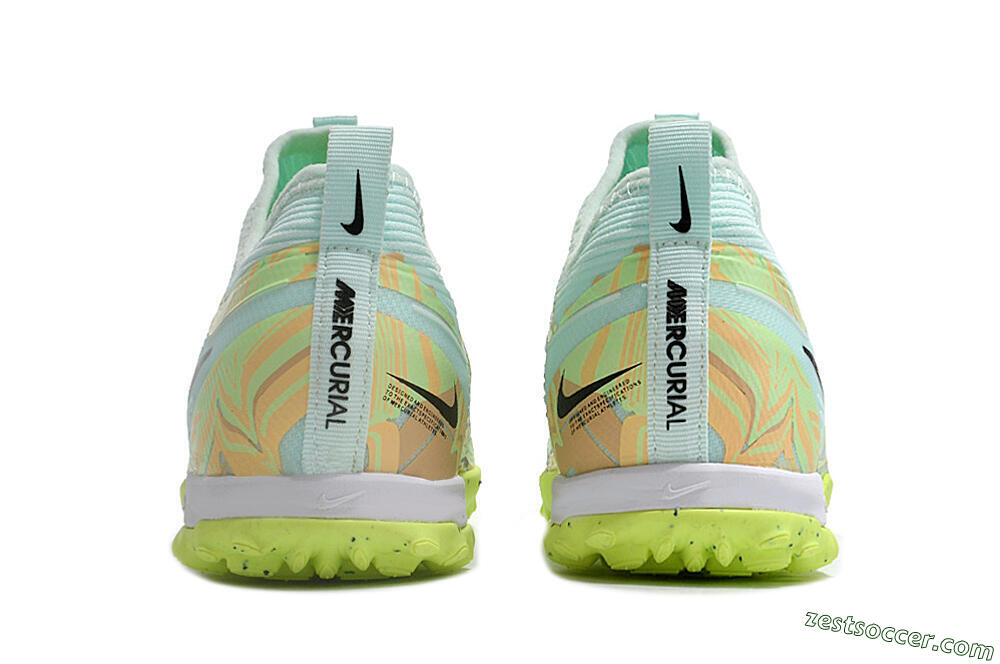 Nike Air Zoom Mercurial Vapor 15 Pro TF Low-Tops Soccer Shoes - Jade/Yellow/Black 5