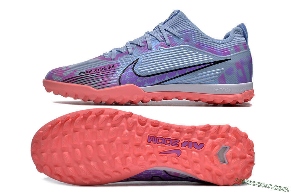 Nike Air Zoom Mercurial Vapor 15 Pro TF Low-Tops Soccer Shoes - Silver/Purple/Red 1