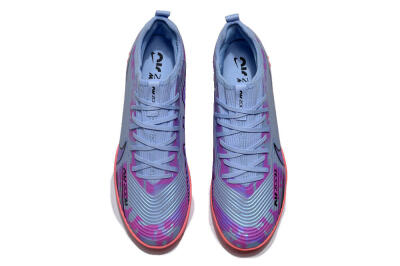 Nike Air Zoom Mercurial Vapor 15 Pro TF Low-Tops Soccer Shoes - Silver/Purple/Red
