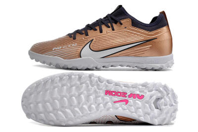 Nike Air Zoom Mercurial Vapor 15 Pro TF Low-Tops Soccer Shoes - Rose Gold/Black/White