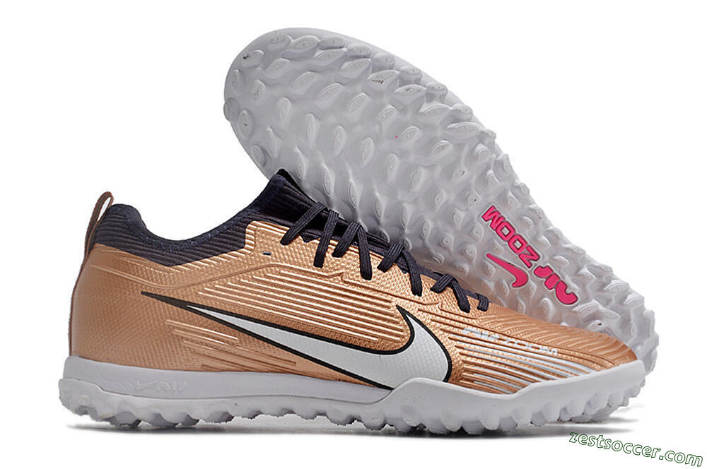Nike Air Zoom Mercurial Vapor 15 Pro TF Low-Tops Soccer Shoes - Rose Gold/Black/White 0