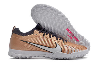 Nike Air Zoom Mercurial Vapor 15 Pro TF Low-Tops Soccer Shoes - Rose Gold/Black/White