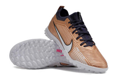 Nike Air Zoom Mercurial Vapor 15 Pro TF Low-Tops Soccer Shoes - Rose Gold/Black/White