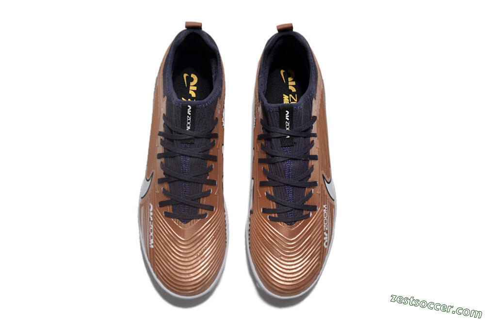 Nike Air Zoom Mercurial Vapor 15 Pro TF Low-Tops Soccer Shoes - Rose Gold/Black/White 4