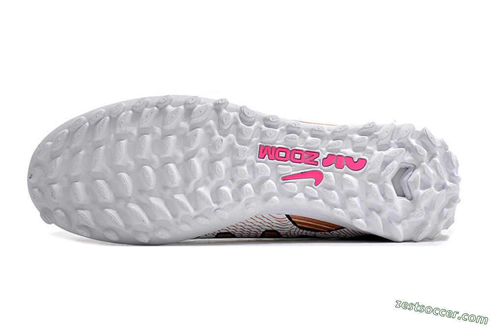 Nike Air Zoom Mercurial Vapor 15 Pro TF Low-Tops Soccer Shoes - Rose Gold/Black/White 6