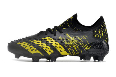 Adidas Predator Freak.1 Low FG Low-Tops Soccer Cleats - Black/Yellow