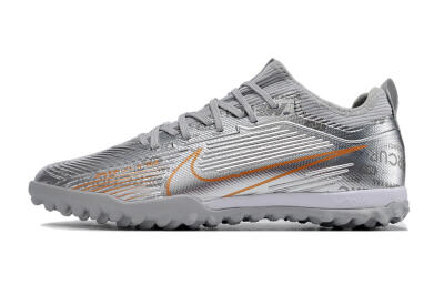 Nike Air Zoom Mercurial Vapor 15 Pro TF Low-Tops Soccer Shoes - Silver/Gold/Black