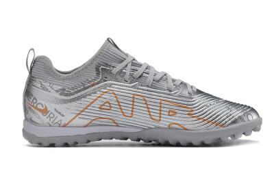 Nike Air Zoom Mercurial Vapor 15 Pro TF Low-Tops Soccer Shoes - Silver/Gold/Black