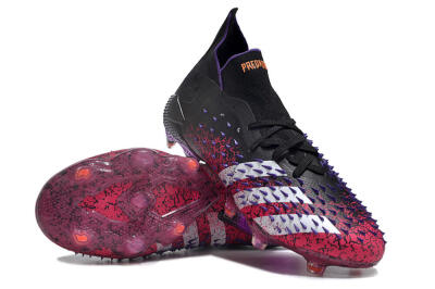 Adidas Predator Freak.1 FG High-Tops Soccer Cleats - Black/Pink/Purple/Gold