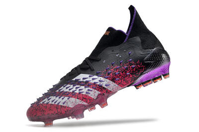 Adidas Predator Freak.1 FG High-Tops Soccer Cleats - Black/Pink/Purple/Gold