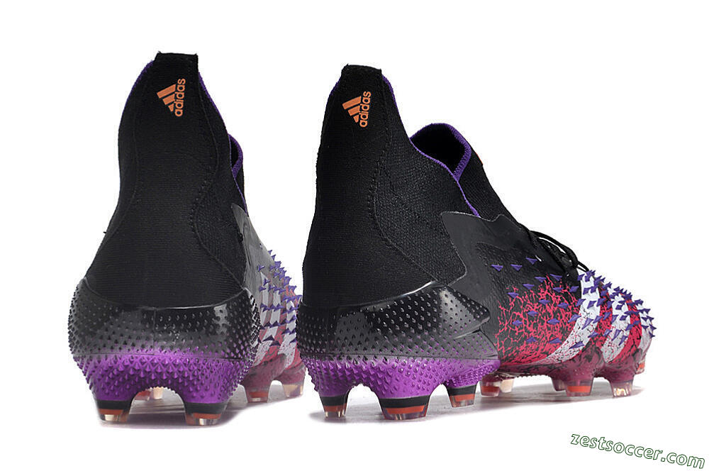Adidas Predator Freak.1 FG High-Tops Soccer Cleats - Black/Pink/Purple/Gold 6