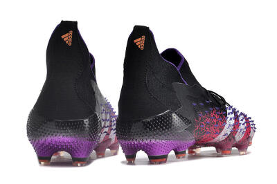 Adidas Predator Freak.1 FG High-Tops Soccer Cleats - Black/Pink/Purple/Gold