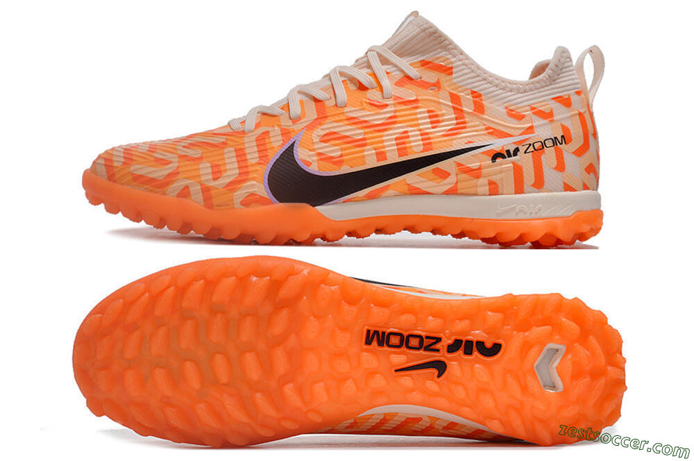 Nike Air Zoom Mercurial Vapor 15 Pro TF Low-Tops Soccer Shoes - Orange/Purple/Black 1