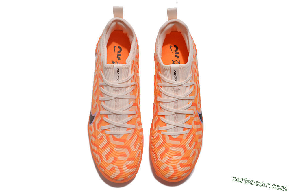 Nike Air Zoom Mercurial Vapor 15 Pro TF Low-Tops Soccer Shoes - Orange/Purple/Black 4
