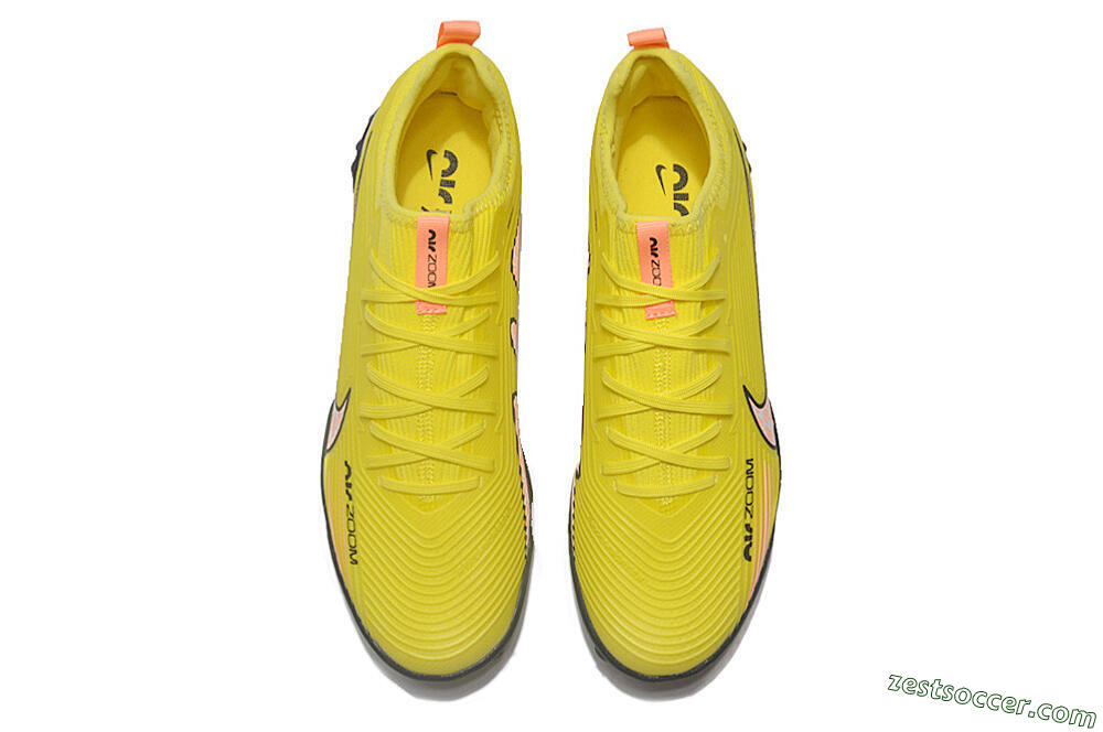 Nike Air Zoom Mercurial Vapor 15 Pro TF Low-Tops Soccer Shoes - Yellow/Pink/White/Black 4