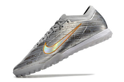 Nike Air Zoom Mercurial Vapor 15 Elite TF Low-Tops Soccer Shoes - Silver/Gold