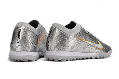 Nike Air Zoom Mercurial Vapor 15 Elite TF Low-Tops Soccer Shoes - Silver/Gold