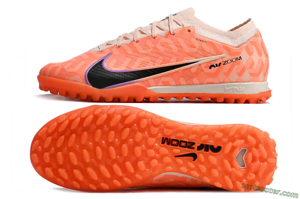 Nike Air Zoom Mercurial Vapor 15 Elite TF Low-Tops Soccer Shoes - Orange/White/Black 1