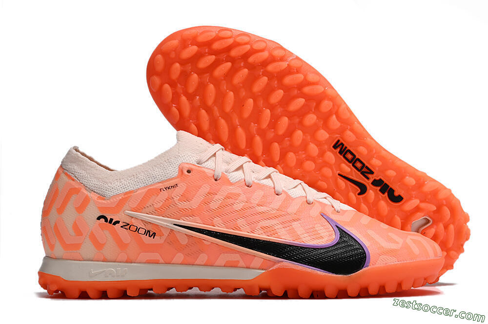 Nike Air Zoom Mercurial Vapor 15 Elite TF Low-Tops Soccer Shoes - Orange/White/Black 0