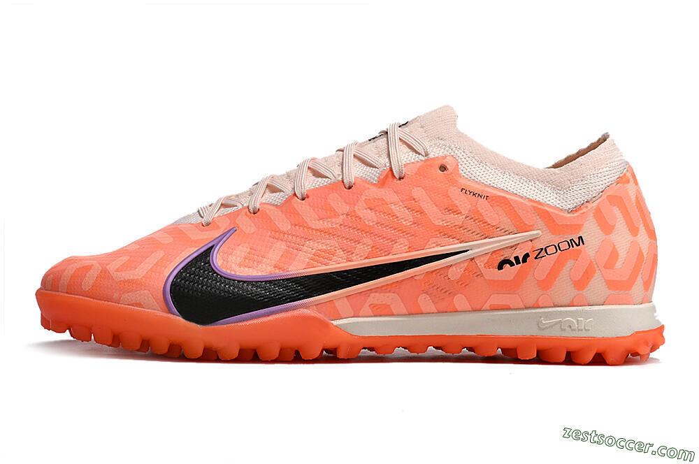 Nike Air Zoom Mercurial Vapor 15 Elite TF Low-Tops Soccer Shoes - Orange/White/Black 2