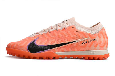 Nike Air Zoom Mercurial Vapor 15 Elite TF Low-Tops Soccer Shoes - Orange/White/Black