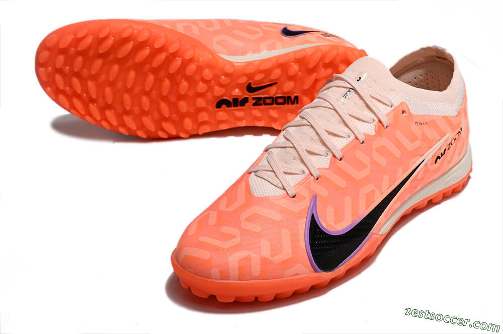 Nike Air Zoom Mercurial Vapor 15 Elite TF Low-Tops Soccer Shoes - Orange/White/Black 3