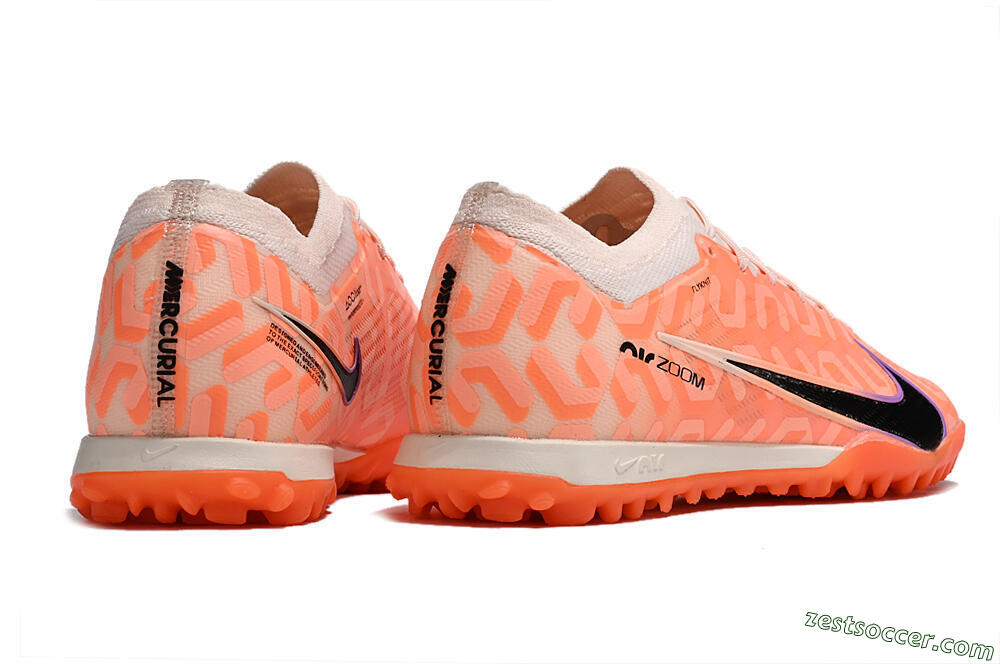 Nike Air Zoom Mercurial Vapor 15 Elite TF Low-Tops Soccer Shoes - Orange/White/Black 5