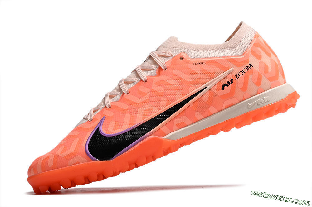 Nike Air Zoom Mercurial Vapor 15 Elite TF Low-Tops Soccer Shoes - Orange/White/Black 6