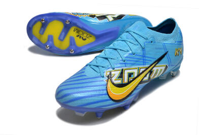 Nike Air Zoom Mercurial Vapor 15 Elite SG Low-Tops Soccer Cleats - Blue/Yellow/Orange/White