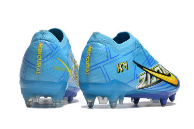 Nike Air Zoom Mercurial Vapor 15 Elite SG Low-Tops Soccer Cleats - Blue/Yellow/Orange/White
