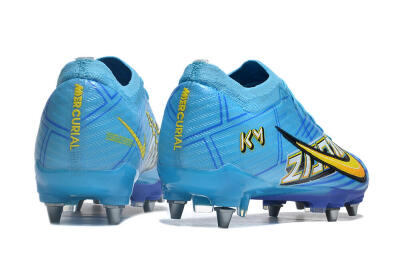Nike Air Zoom Mercurial Vapor 15 Elite SG Low-Tops Soccer Cleats - Blue/Yellow/Orange/White