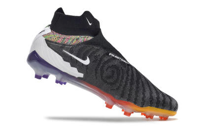 Nike Phantom GX Elite FG High-Tops Soccer Cleats - Black/Yellow/Orange/Purple