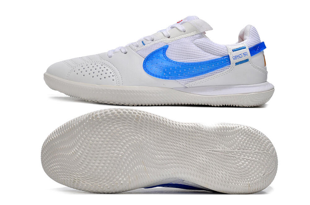 Nike Street Gato IC Low-Tops Soccer Shoes - White/Blue 1